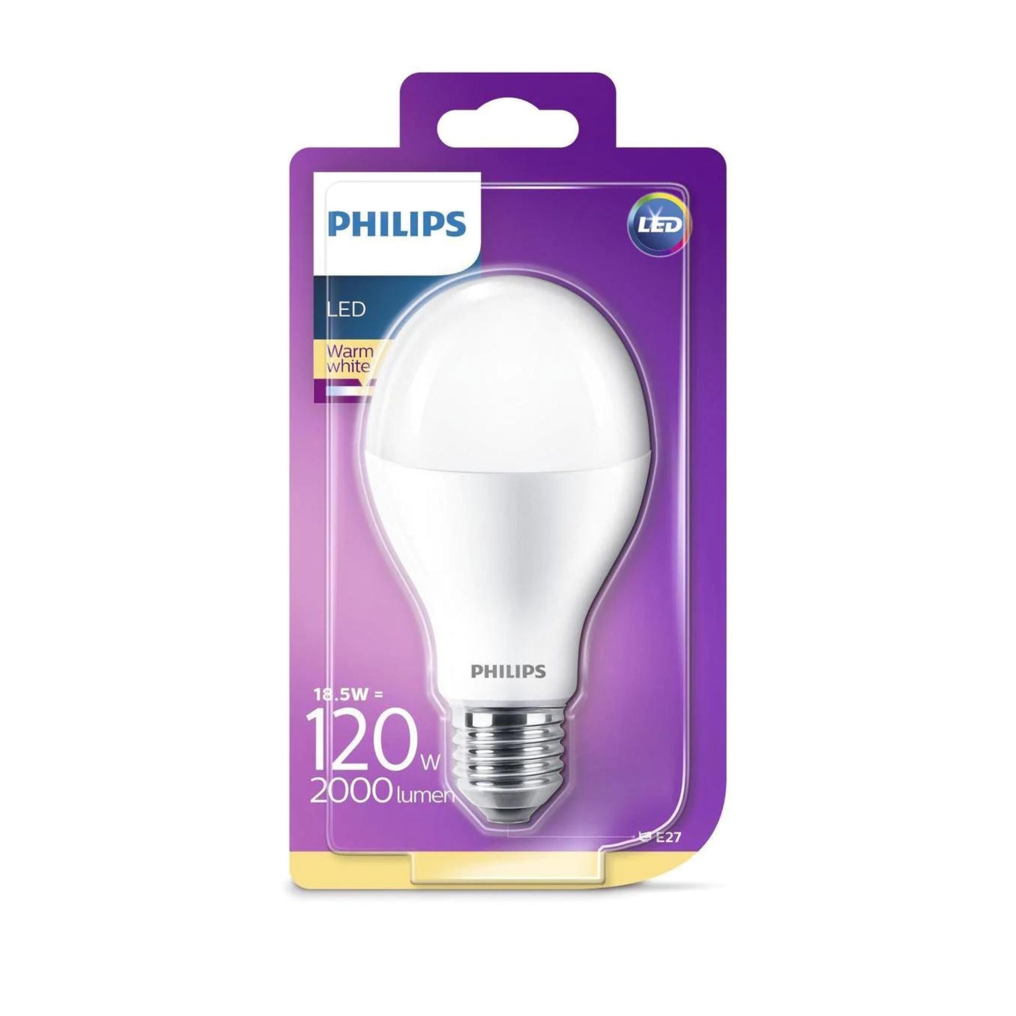 Philips CorePro E27 LED Lamp - 18.5W vervangt 120W - 2000 lumen - Warm wit Lichtbronnen LED.nl