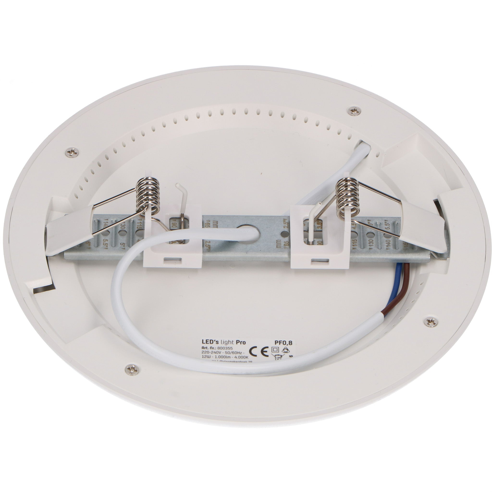 PRO LED Inbouw plafondlamp ø 16 cm - Ultra dun - Dimbaar koud wit licht - 12W Plafondlampen LED.nl