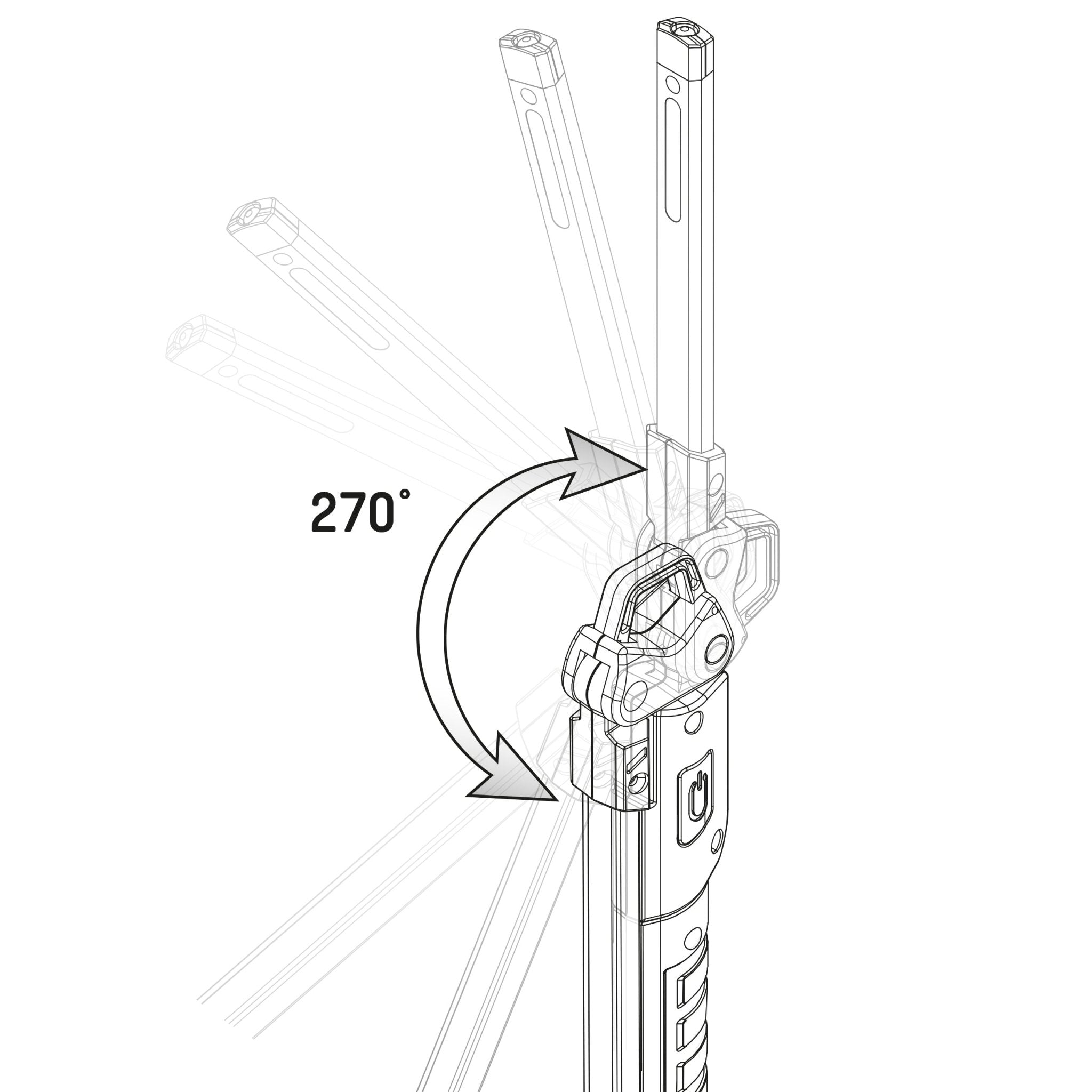 LED's Work Oplaadbare Looplamp 300 - Inspectielamp - Inklapbaar & Draadloos - Met magneet en haak Bouwlampen Led.nl