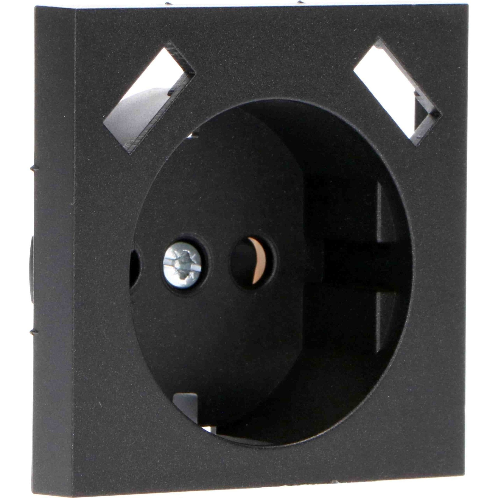 Reflex Inlegplaat voor wandcontactdoos met 2 USB - Zwart Stekkers LED.nl