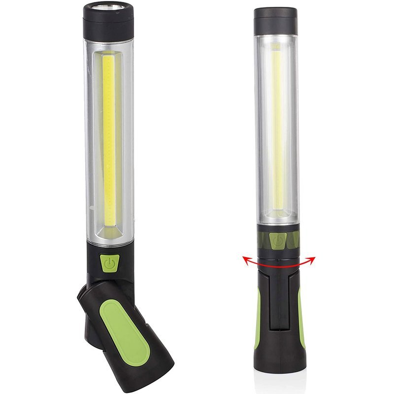 Smartwares LED Looplamp op batterijen met haak - Draai- en Kantelbaar - Draadloos - Zwart Looplampen Led.nl