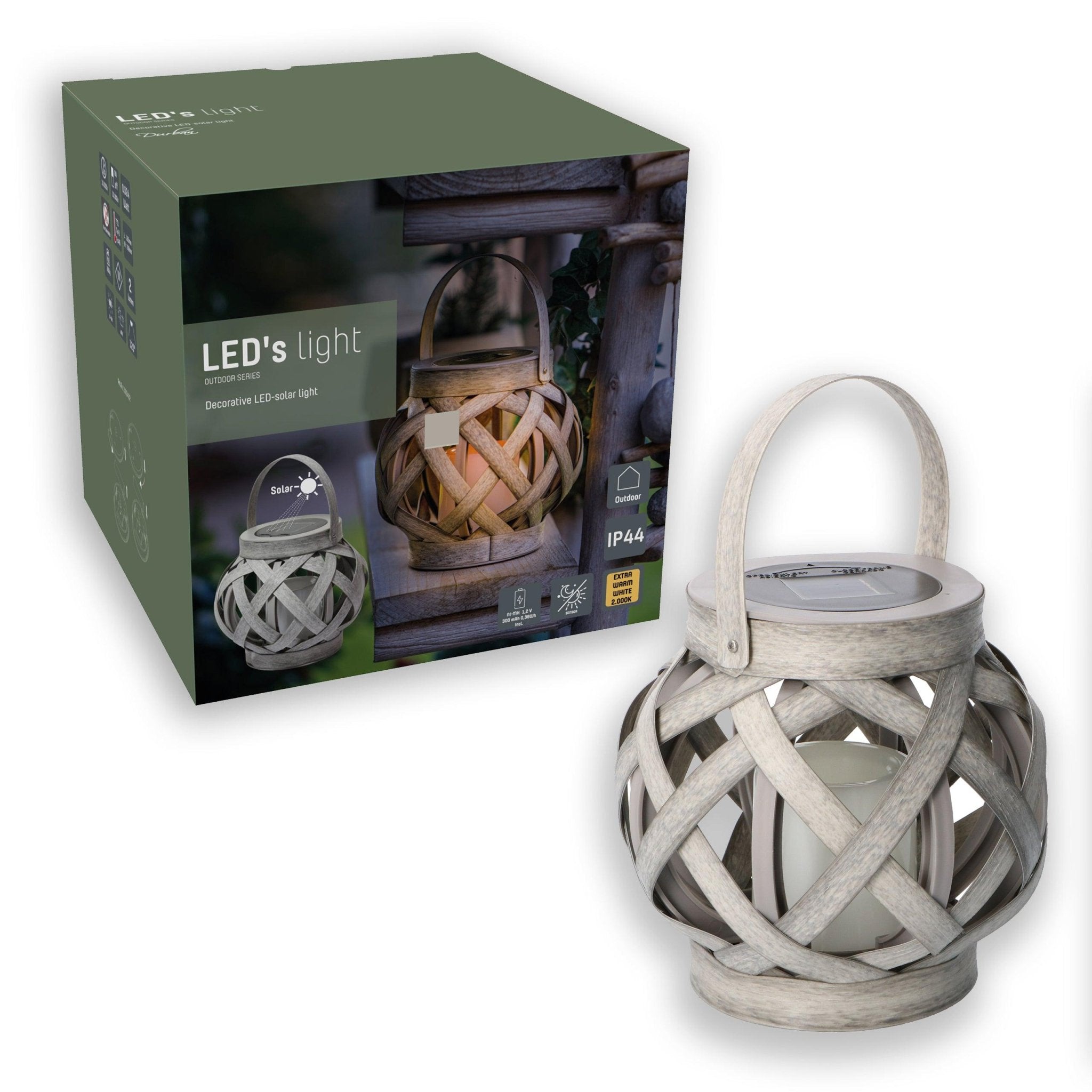 Solar LED Kaars tafellamp met sensor - Automatisch aan/uit - IP44 - 15 cm Buitenlampen LED.nl