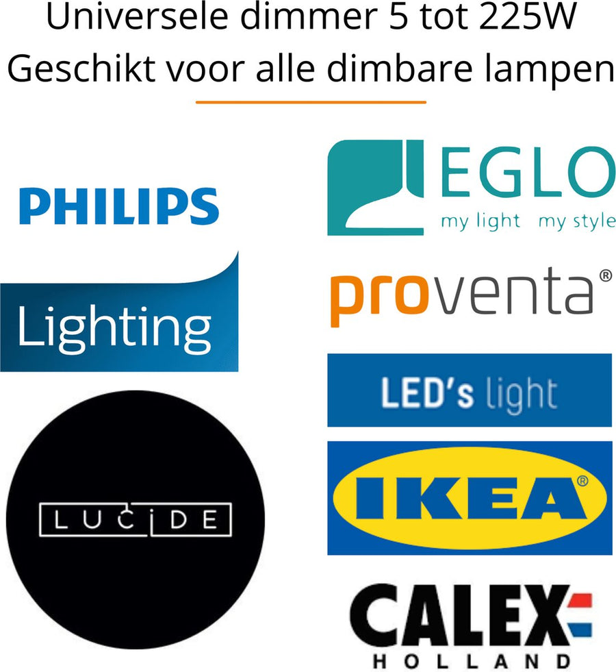 Smart WIFI dimmer with App - Suitable for all dimmable lamps - 0 to 250W - LED.nl