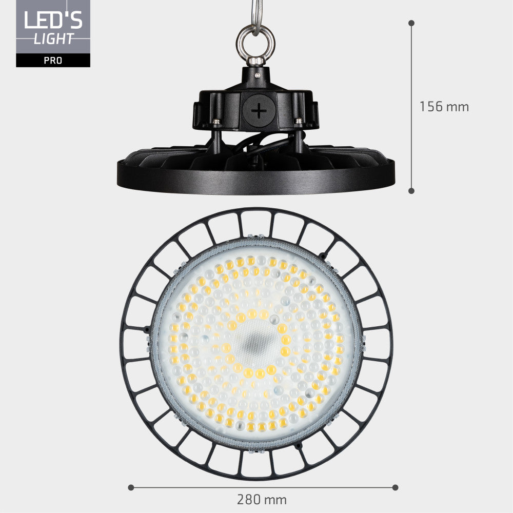 High Bay - 150W 27750lm 4000K - MOSO Driver - IP65 IK10 - Dimbaar LED.nl