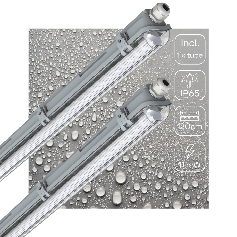 2 PACK - LED's Light Complete LED TL lamp met LED buis 120 cm - Binnen en buiten - 2130 lm - 1x11,5W - 4000K - High Efficiency - Energie Label B LED.nl