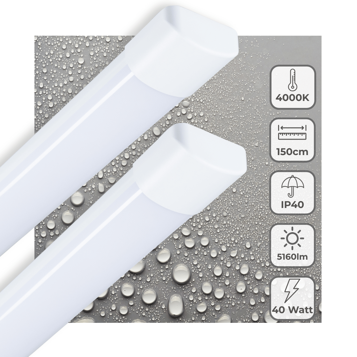 2 PACK - LED's Light LED TL lamp 150 cm voor binnen - Complete LED TL verlichting - 5160 lm - LED.nl