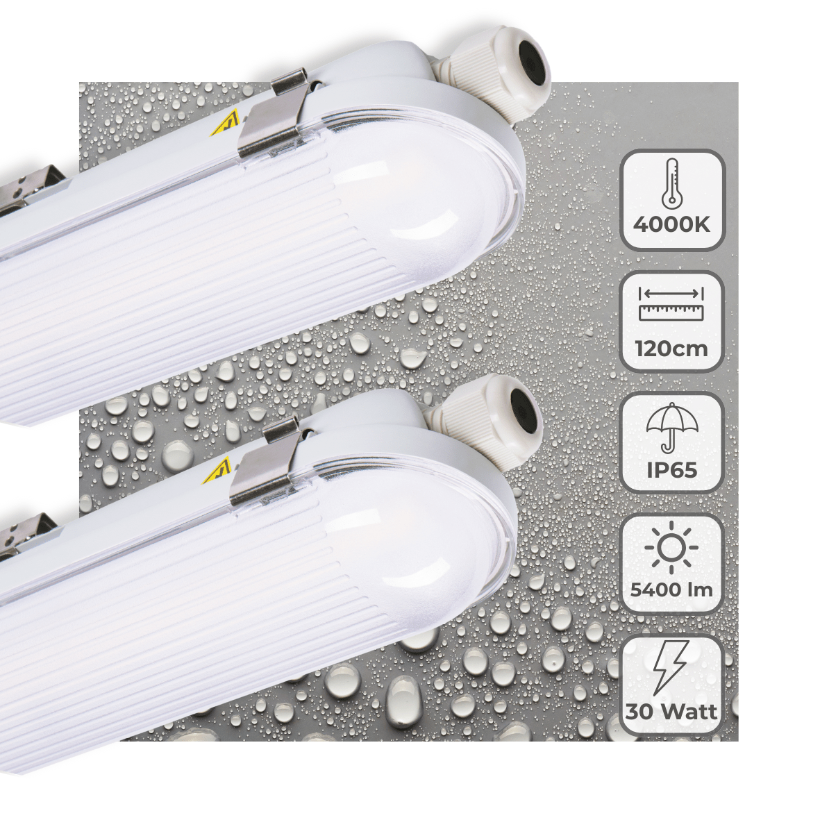 2 PACK - LED's Light Pro TL armatuur 120 cm - Energielabel B - Dimbaar licht - 5400 lm - LED.nl