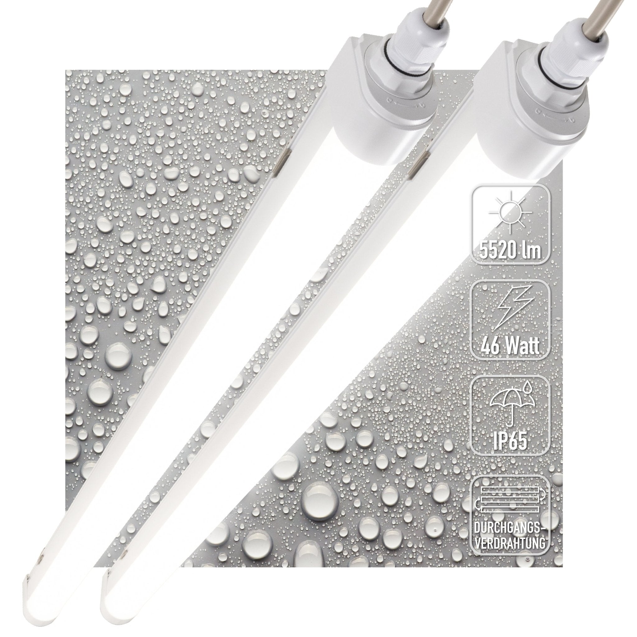 2 PACK - LED's Light TL armatuur met Strip - Koppelbaar - 46W 150cm 5520lm 4000K - LED.nl