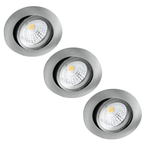 3 PACK - LED's Light Pro LED Inbouwspot Nikkel - DimToWarm - Ø 68mm - Kantelbaar - Warm wit licht - CRI95 - LED.nl