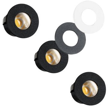 3 PACK - LED's Light PRO mini inbouwspot 3 cm - Voor overkapping, veranda's en inbouwplafonds - Dimbaar - 3 Kleuren plaatjes Inbouwspots LED.nl