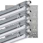 4 PACK - LED's Light LED TL armatuur 150 cm compleet met LED TL buis - 2300 lm - LED.nl