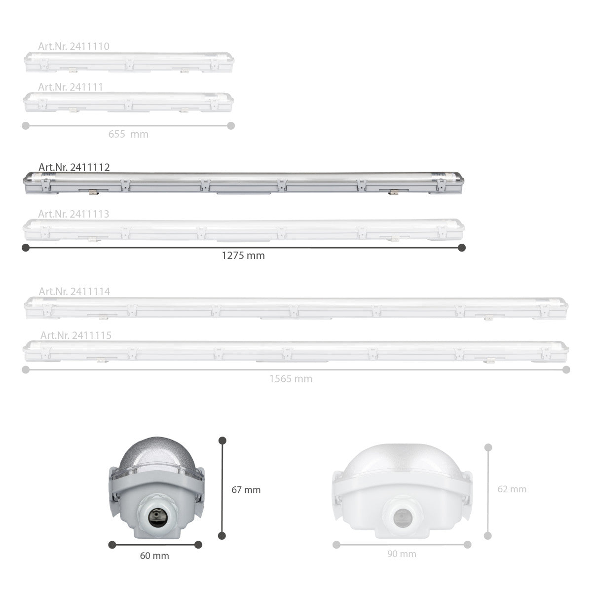 4 PACK - LED's Light LED TL armatuur 150 cm compleet met LED TL buis - 2300 lm - LED.nl