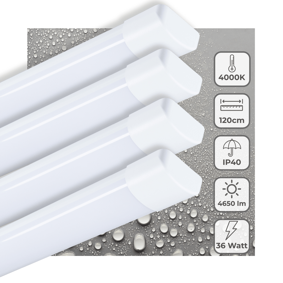 4 PACK LED's Light LED TL lamp 120 cm voor binnen - Complete LED TL verlichting - 4650 lm TL verlichting LED.nl