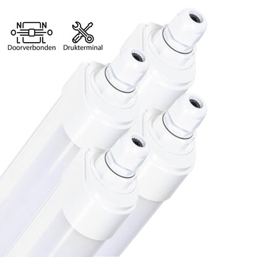LED's Light LED TL lamp complete 120 cm - Connectable up to 10 lamps - Waterproof - IP65 - LED.nl