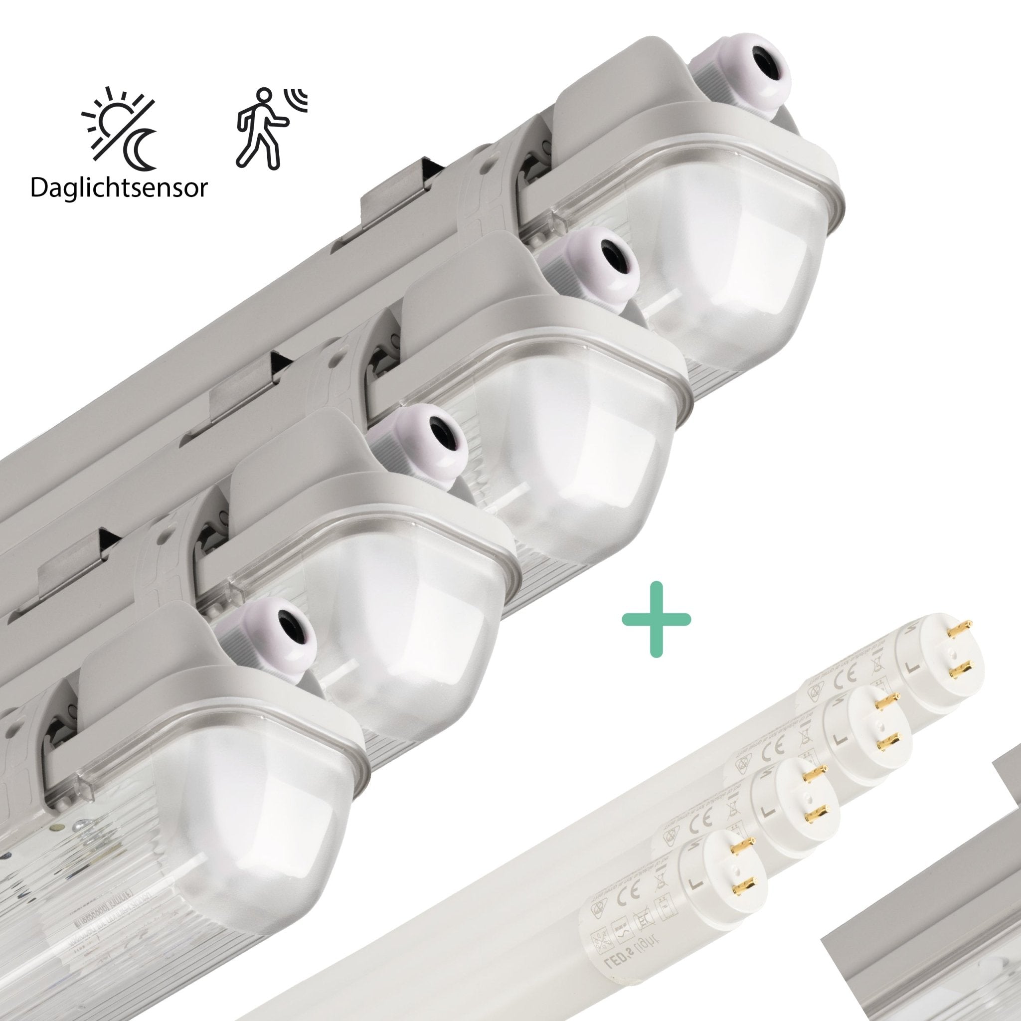 4 Pack LED's Light LED TL verlichting met sensor 60 cm - Bewegingssensor en nachtsensor - Waterdicht - 1100 lm LED.nl