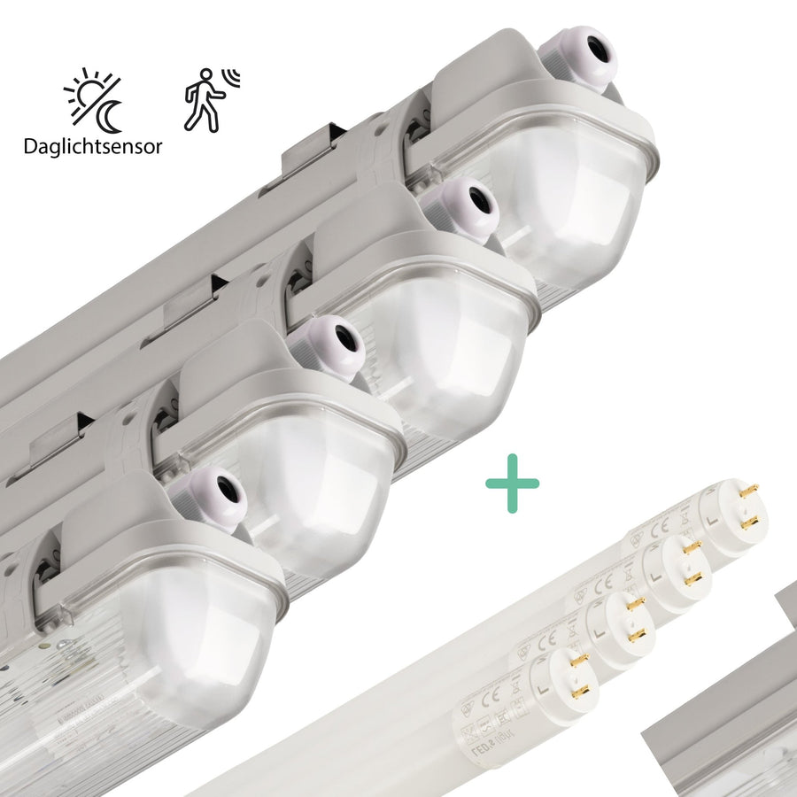 4 Pack LED's Light LED TL verlichting met sensor 60 cm - Bewegingssensor en nachtsensor - Waterdicht - 1100 lm LED.nl