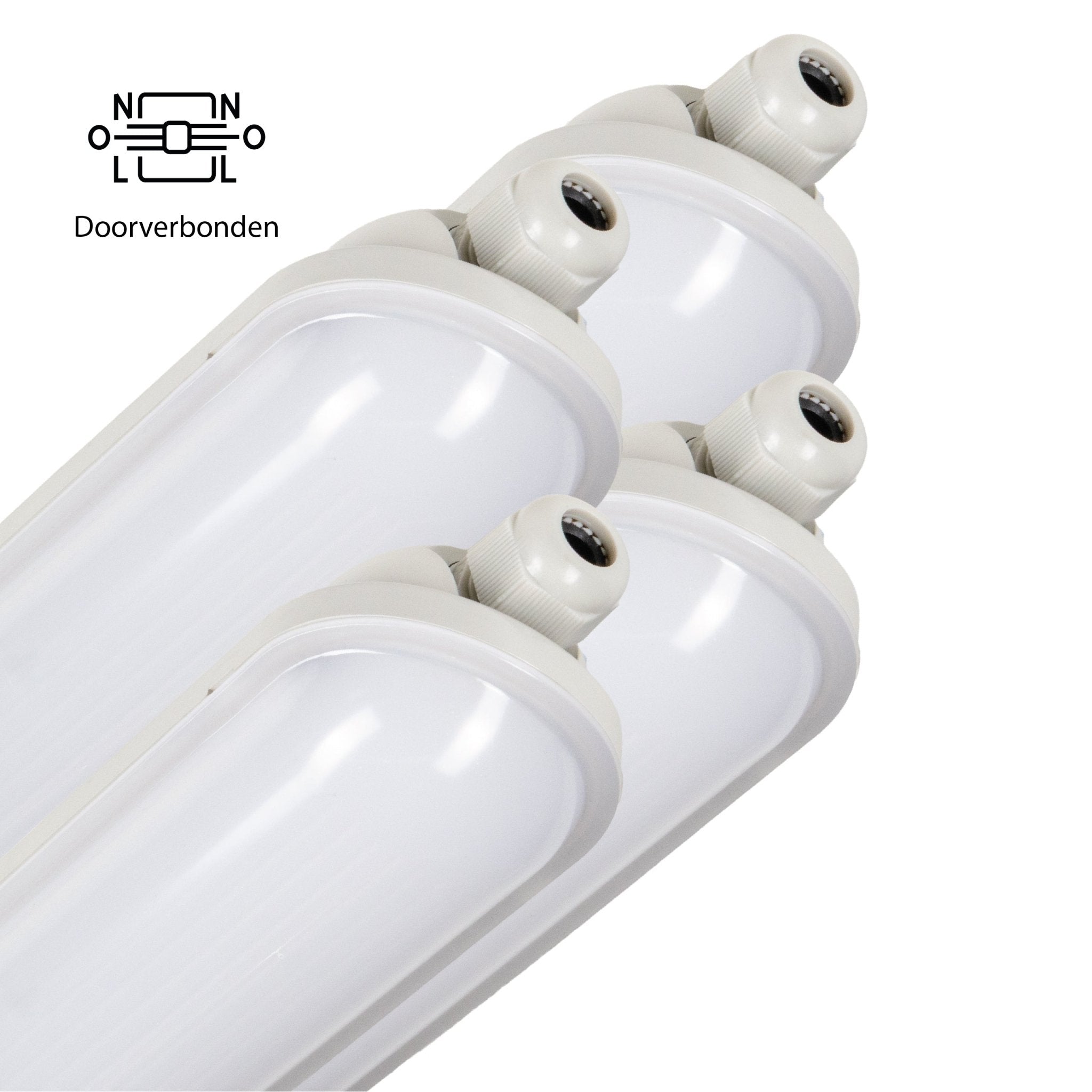 4 PACK - LED's Light Pro Koppelbaar LED TL armatuur compleet 120 cm - Waterdicht - 4640 lm 29W 4000K 160lm/w TL verlichting LED.nl