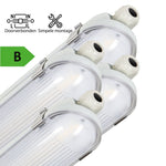 4 PACK -LED's Light Pro Philipps TL armatuur met strip 120 cm - Koppelbaar - Power switch - Energielabel B - 5400 lm - 185lm/w - 30W - 4000K TL verlichting LED.nl