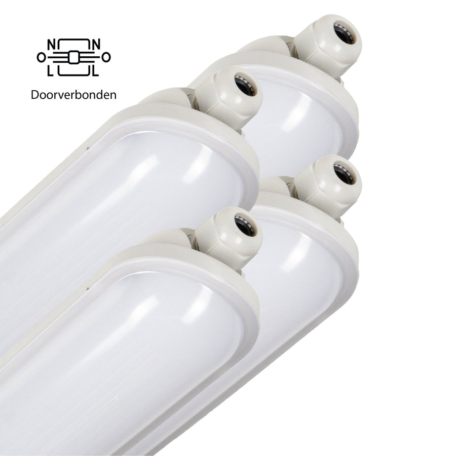 4 PACK - LED's Light Pro Premium Koppelbare LED TL armatuur compleet 150 cm - Waterdicht -23W 3680lm 4000K TL verlichting LED.nl