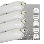 4 PACK - LED's Light Pro Premium LED TL armatuur compleet 150 cm - Waterdicht - 6400 lm - LED.nl
