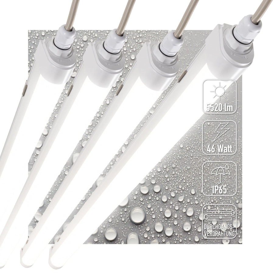 4 PACK - LED's Light TL armatuur met Strip - Koppelbaar - 46W 150cm 5520lm 4000K LED.nl