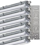 6 PACK - LED's Light Dubbele LED TL lamp 150 cm - compleet met LED buizen - Binnen en buiten - 6120 lm - 2x16.5W - 4000K - LED.nl