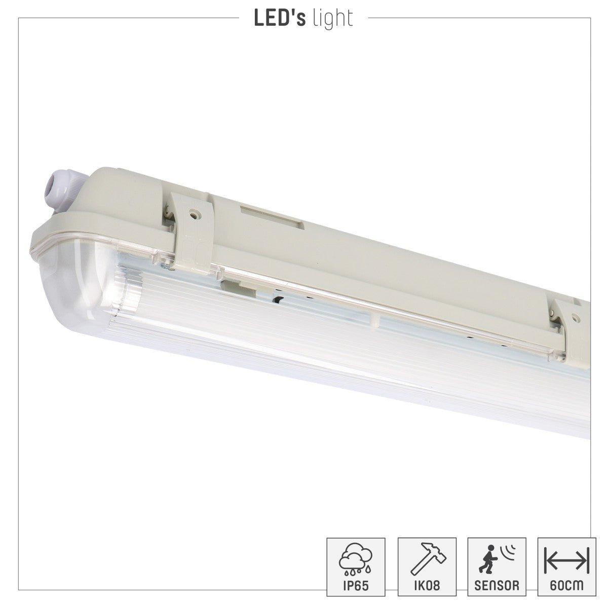 6 PACK - LED's Light LED TL lamp met sensor 150 cm - Bewegingssensor en nachtsensor - Waterdicht - 3100 lm - LED.nl