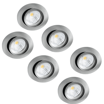 LED's Light Pro LED Recessed Spotlight Nickel - DimToWarm - Ø 68mm - Tiltable - Warm white light - CRI95 - LED.nl