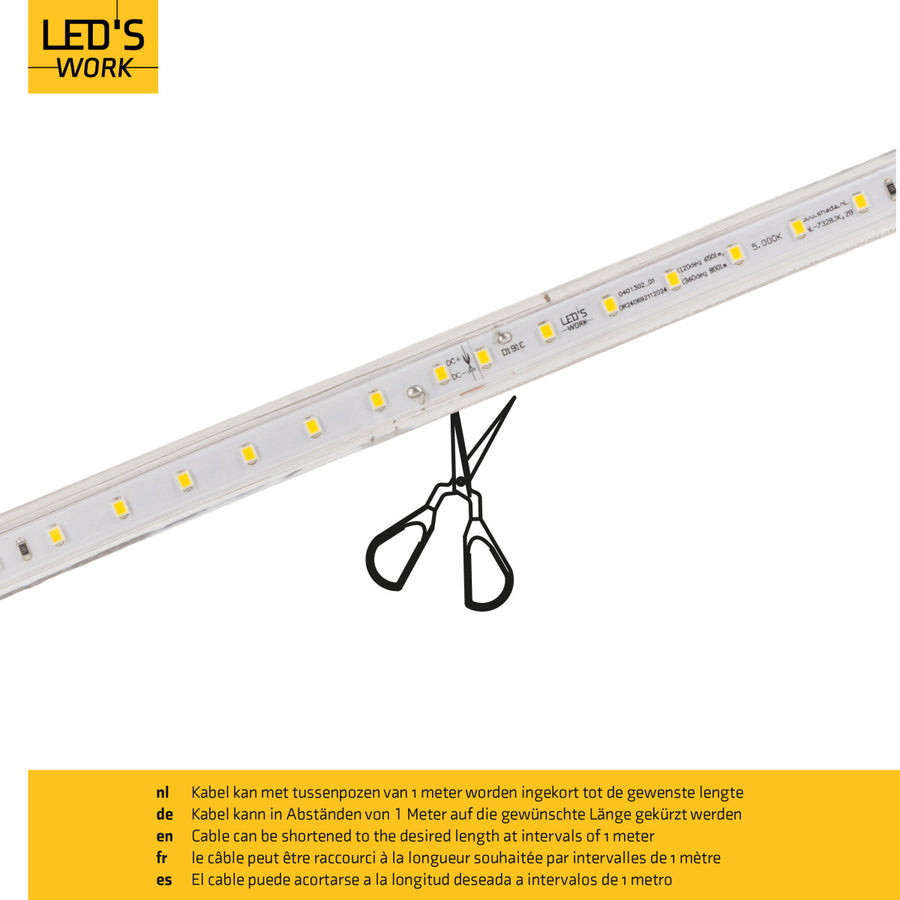 LED's Work LED's strip 50 meter construction lighting - Extendable up to 100 meters - 40,000 lm - LED.nl