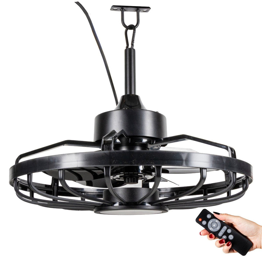 All-weather ceiling lamp with fan – Ideal for veranda and outdoor/indoor spaces - LED.nl
