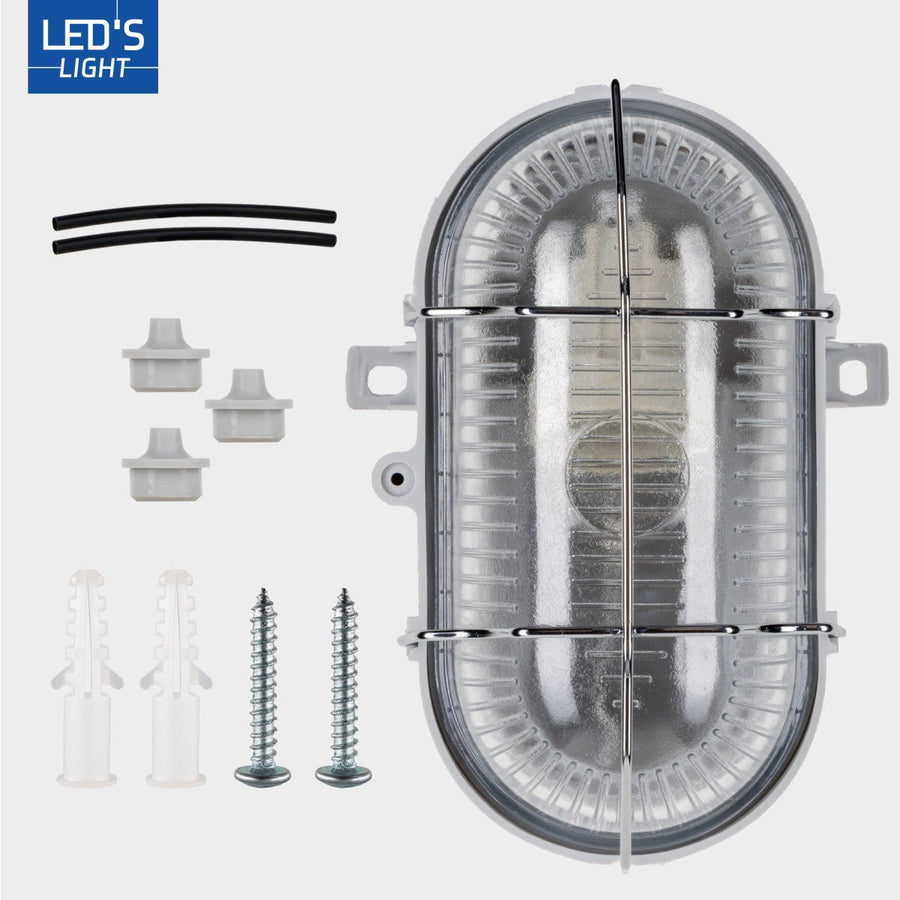 Buitenlamp Wandarmatuur Bulkhead IP44 – Grijs – Zonder Lichtbron – E27 Buitenlampen LED.nl