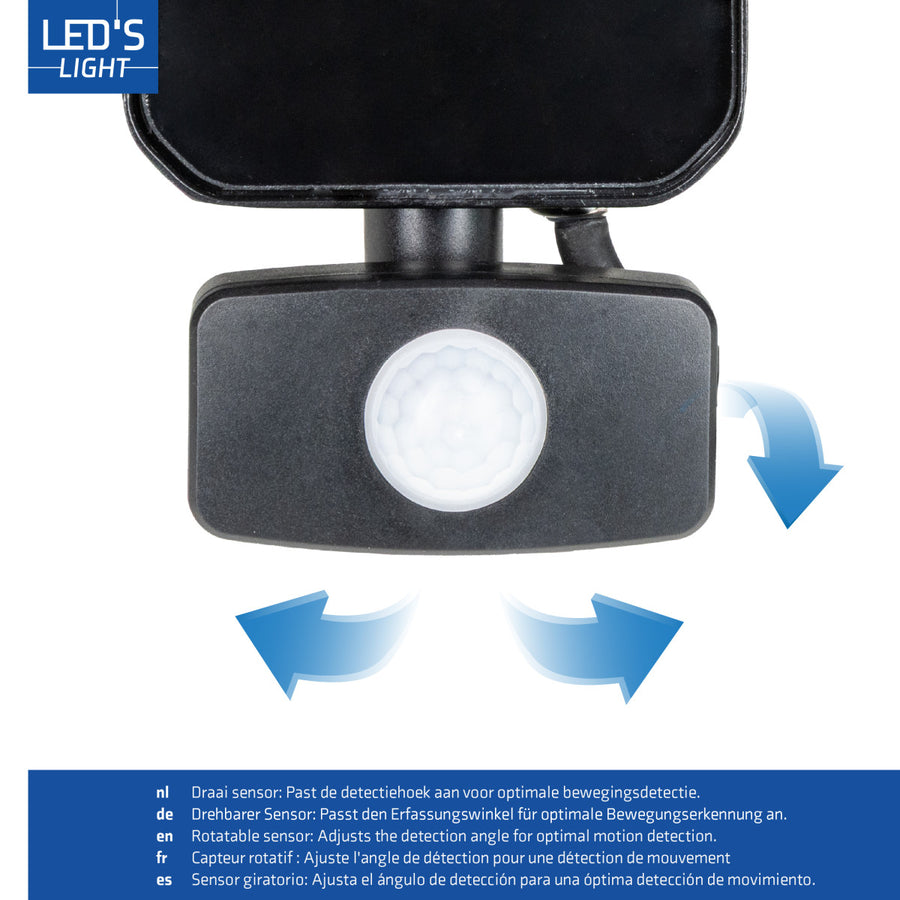 LED's Light Outdoor lamp with motion sensor 1400 - indoor and outdoor - 10W - LED.nl