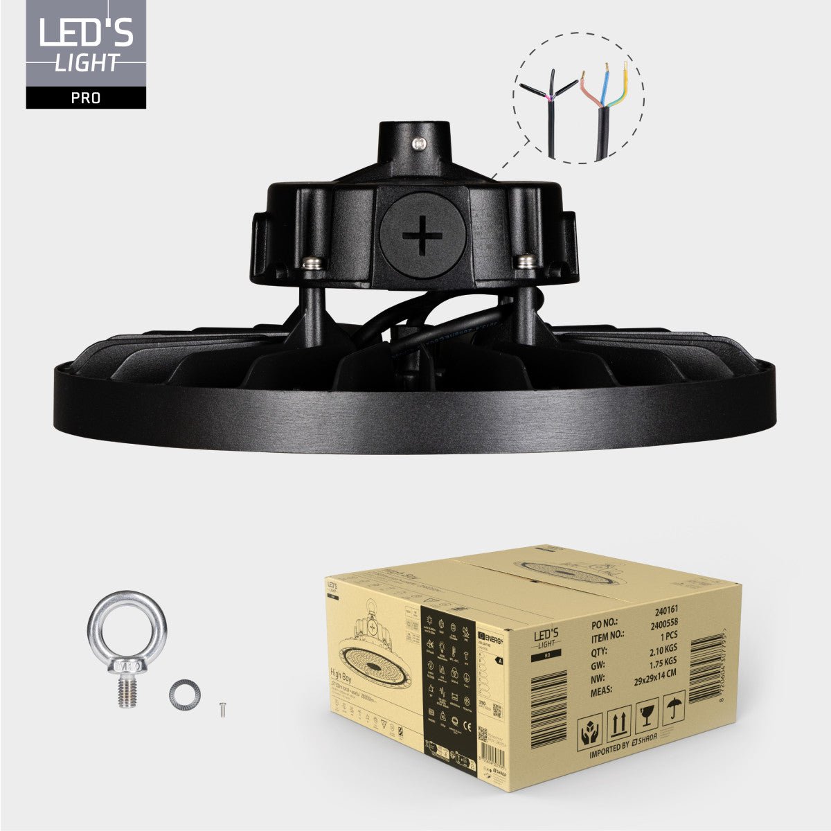 BasicBay High Bay - 150W 27750lm 4000K - Sosen Driver High bays LED.nl