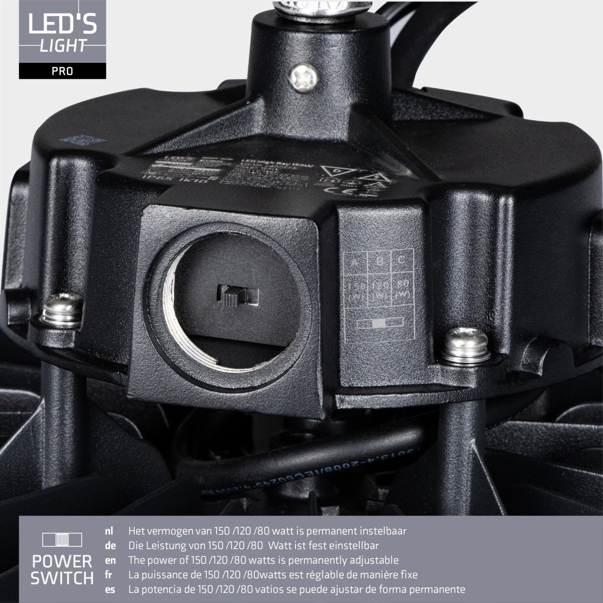 BasicBay High Bay - 150W 27750lm 4000K - Sosen Driver High bays LED.nl