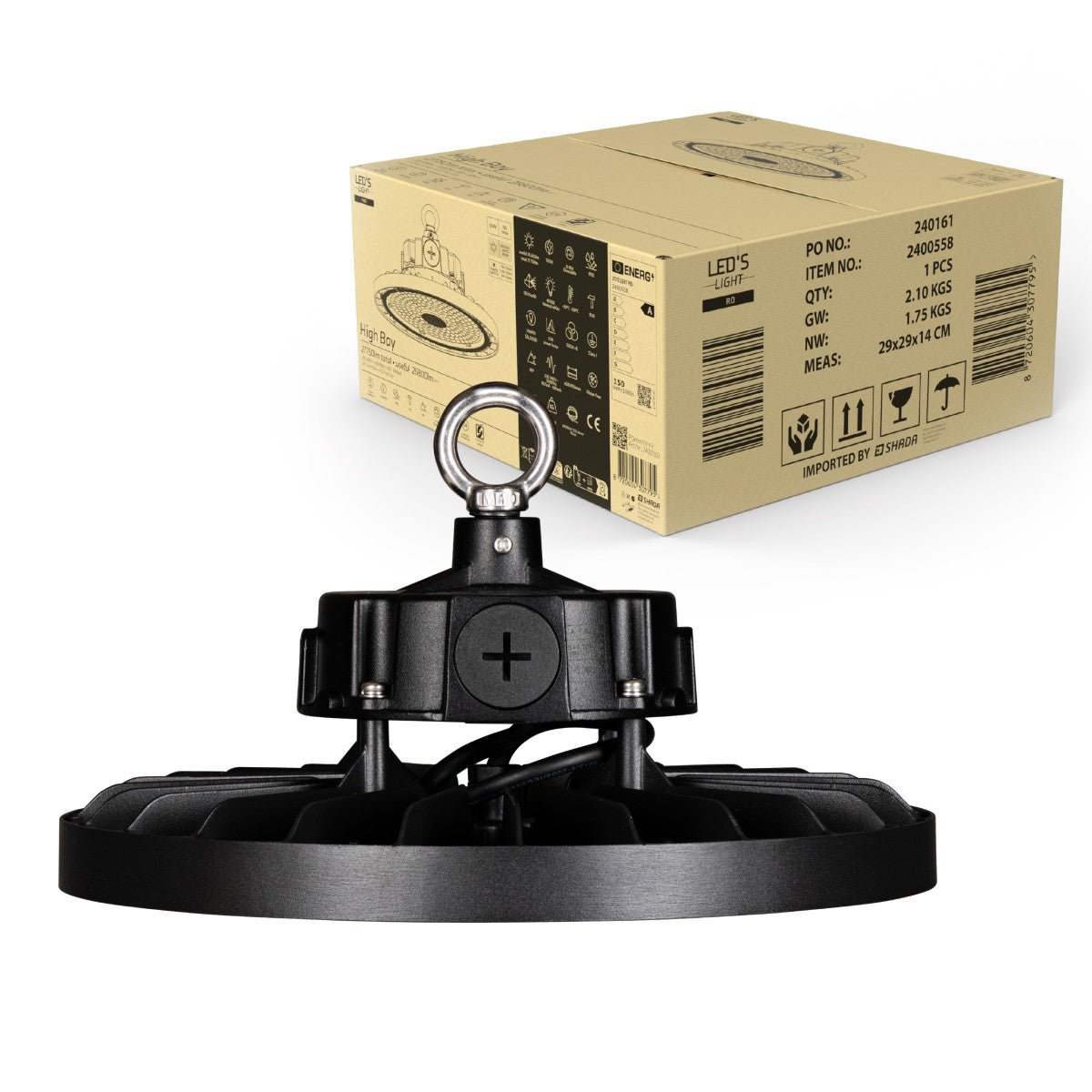 BasicBay High Bay - 150W 27750lm 4000K - Sosen Driver High bays LED.nl