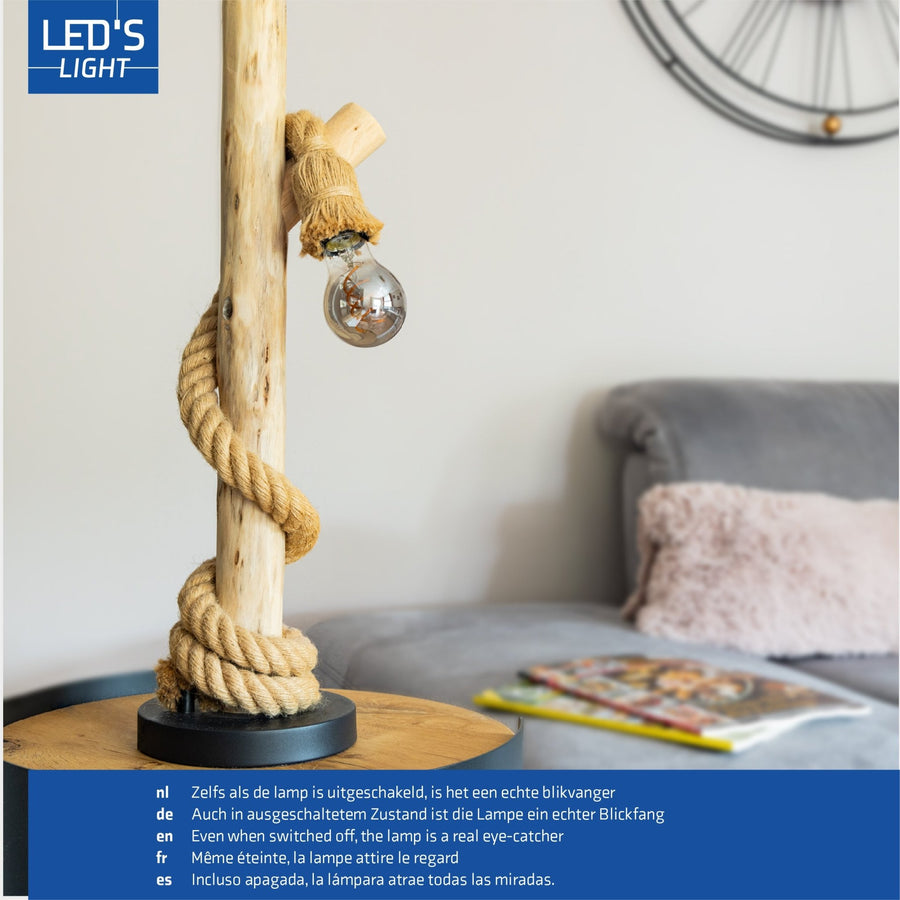 LED Filament Lamp A60 with Smoke Glass - E27 Fitting - 4.5W - 120 Lumen - Extra Warm White (1800K) - Dimmable - LED.nl