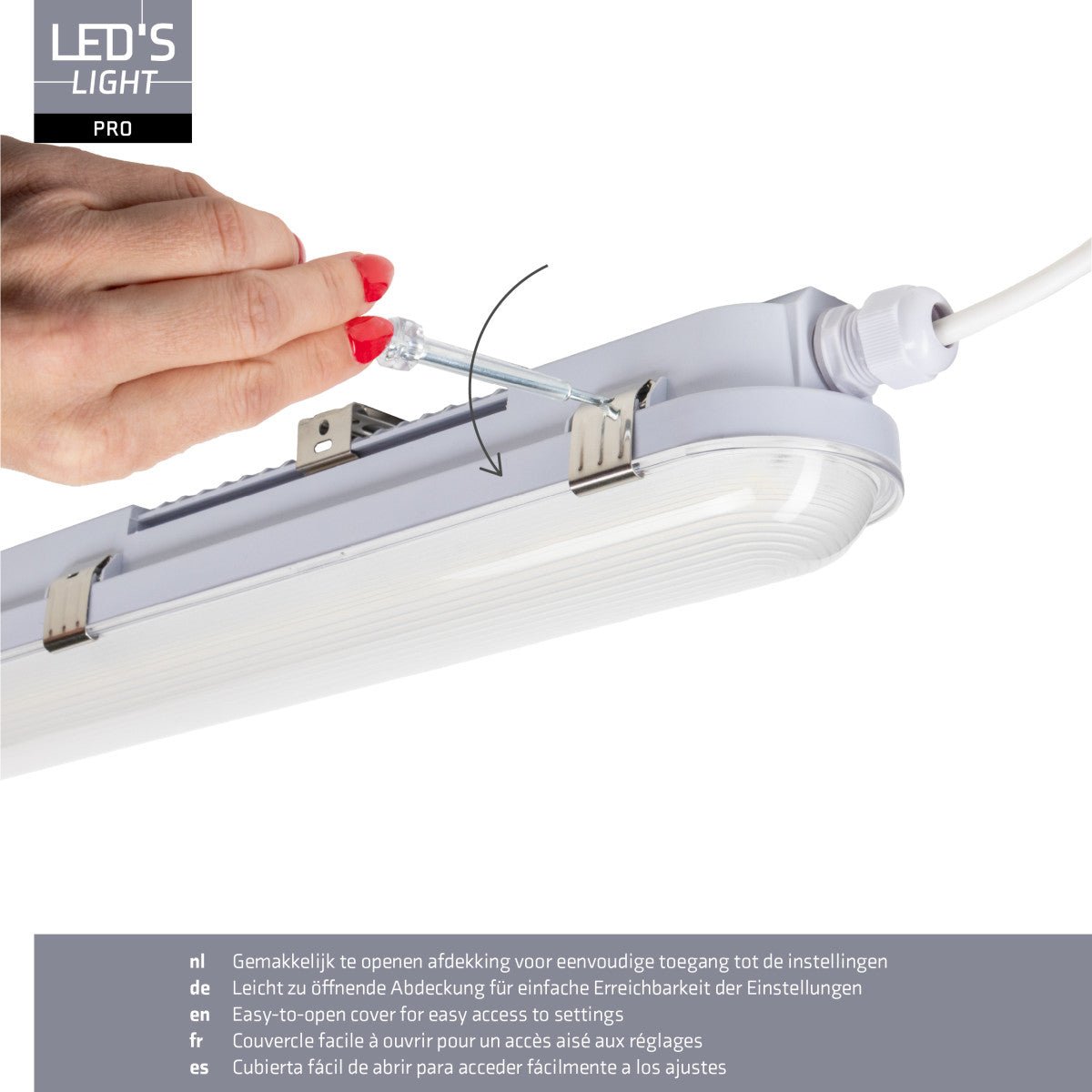 LED TL armatuur met Strip - 39W 150cm 7020lm 3000K/4000K/6500K - IP65 IK08 Vermogen verstelbaar TL verlichting LED.nl