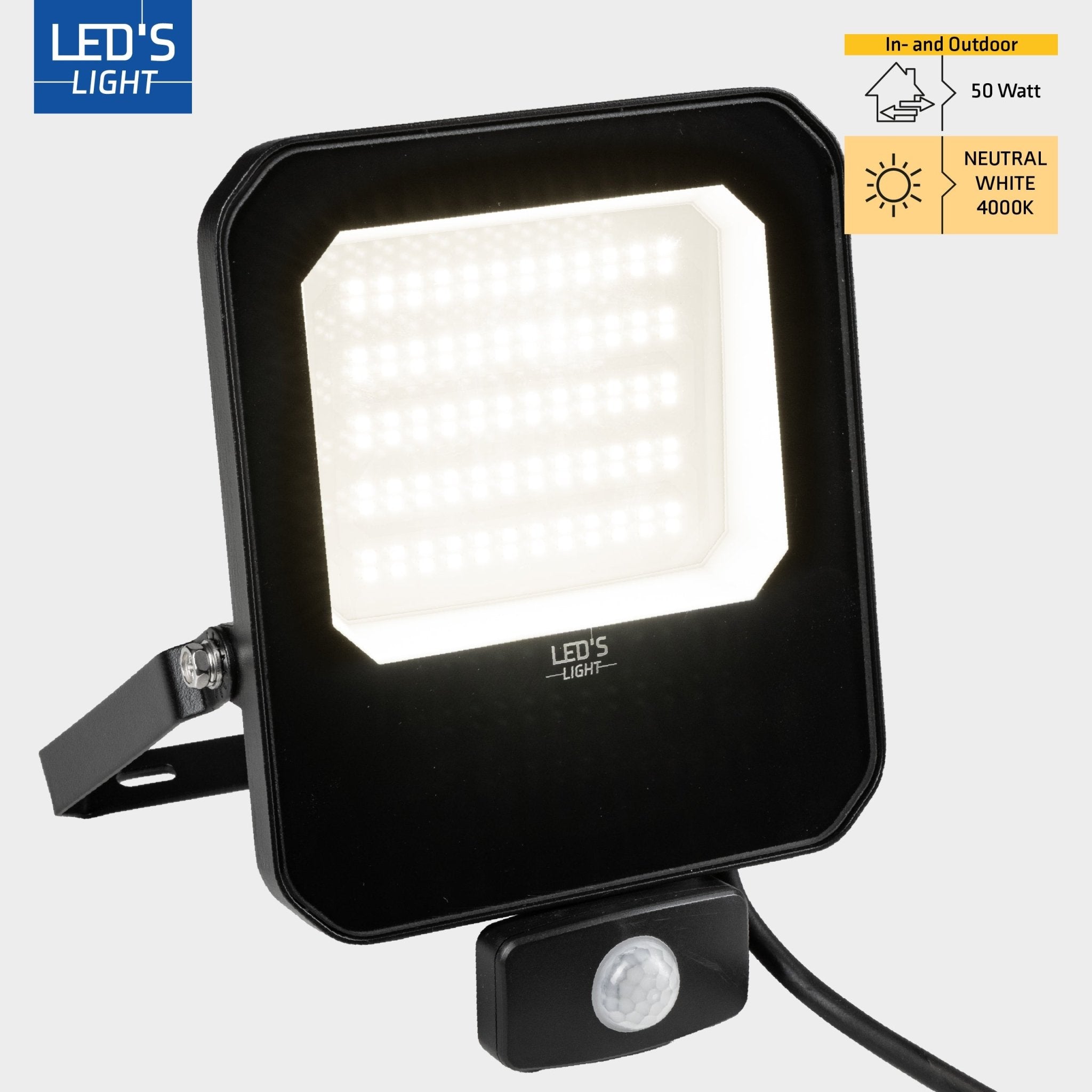 LED's Light Buitenlamp met bewegingssensor 7000 - binnen en buiten - 50W Schijnwerpers LED.nl