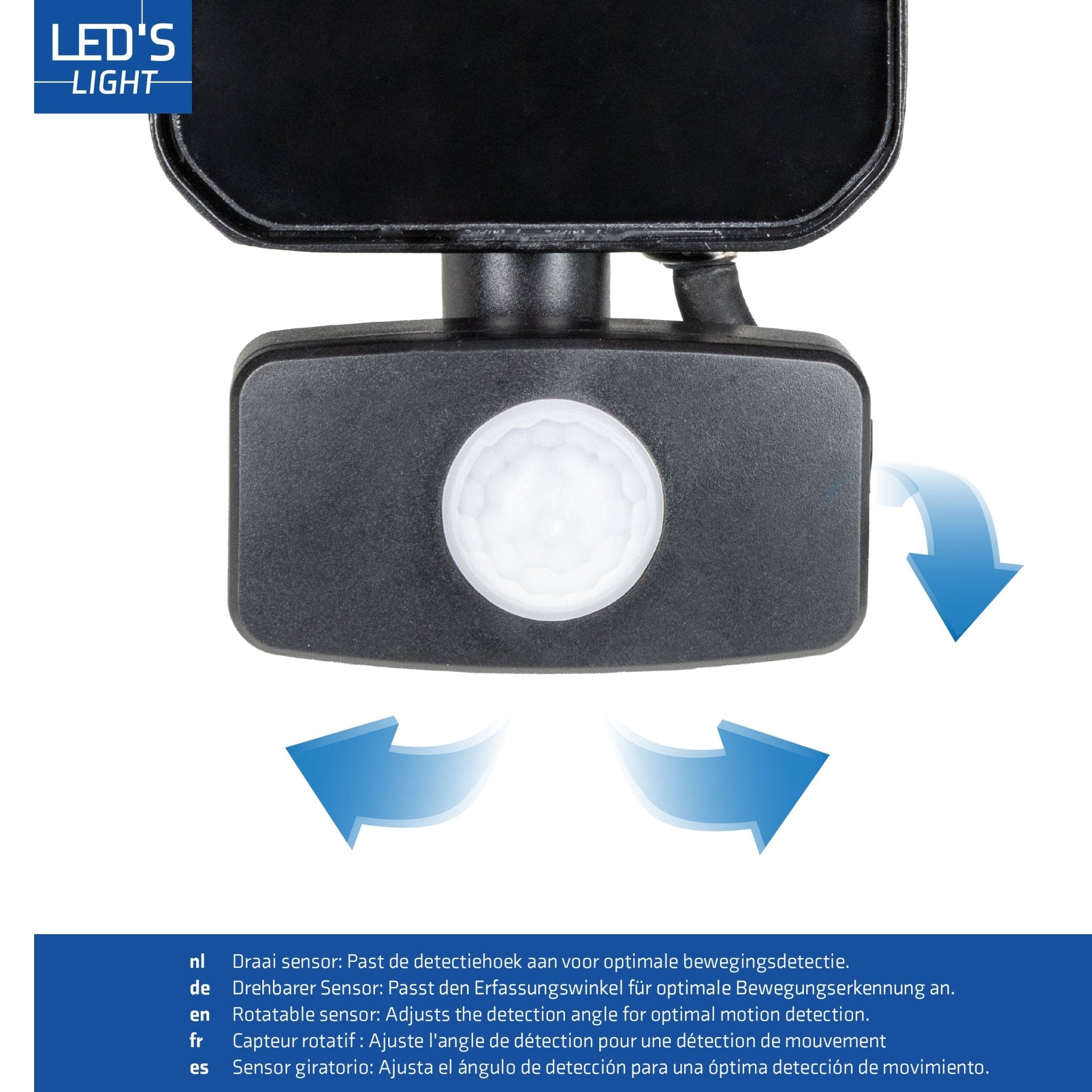 LED's Light Buitenlamp met bewegingssensor 7000 - binnen en buiten - 50W Schijnwerpers LED.nl