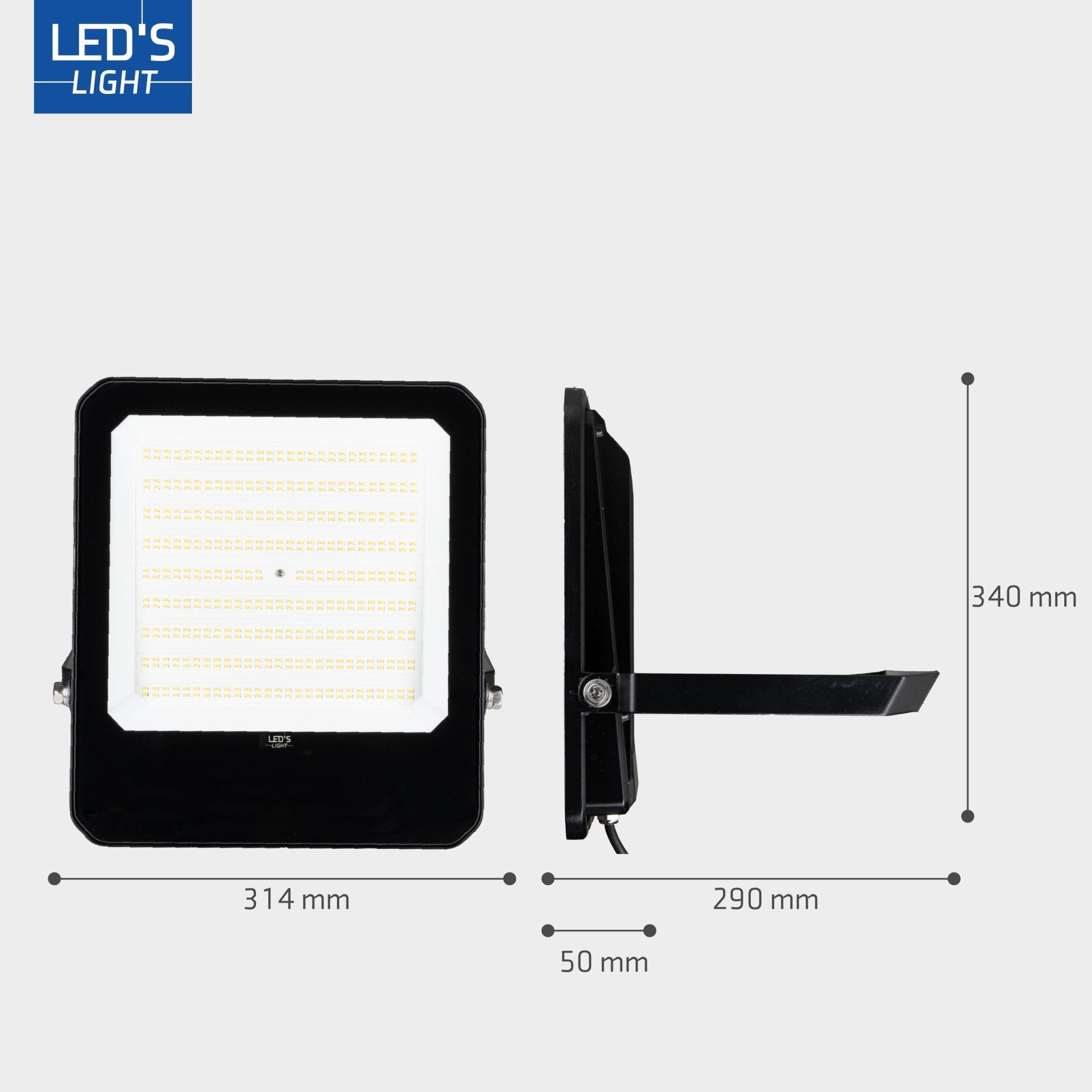 LED's Light Buitenlamp schijnwerper 28000 - voor binnen en buiten - 200W Schijnwerpers LED.nl