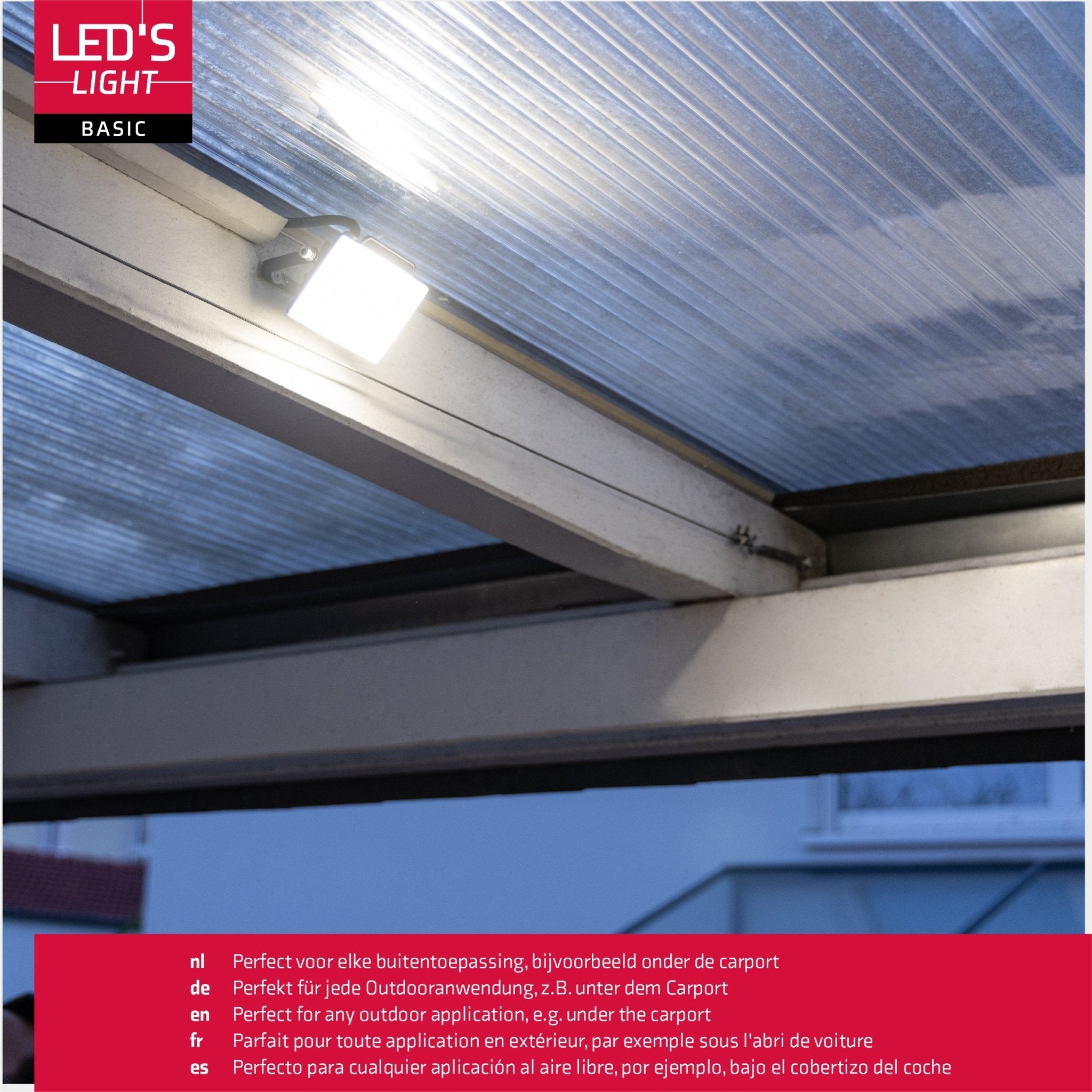 LED's Light Floodlight 900 met beugel - Universeel voor binnen en buiten - 10W Schijnwerpers LED.nl