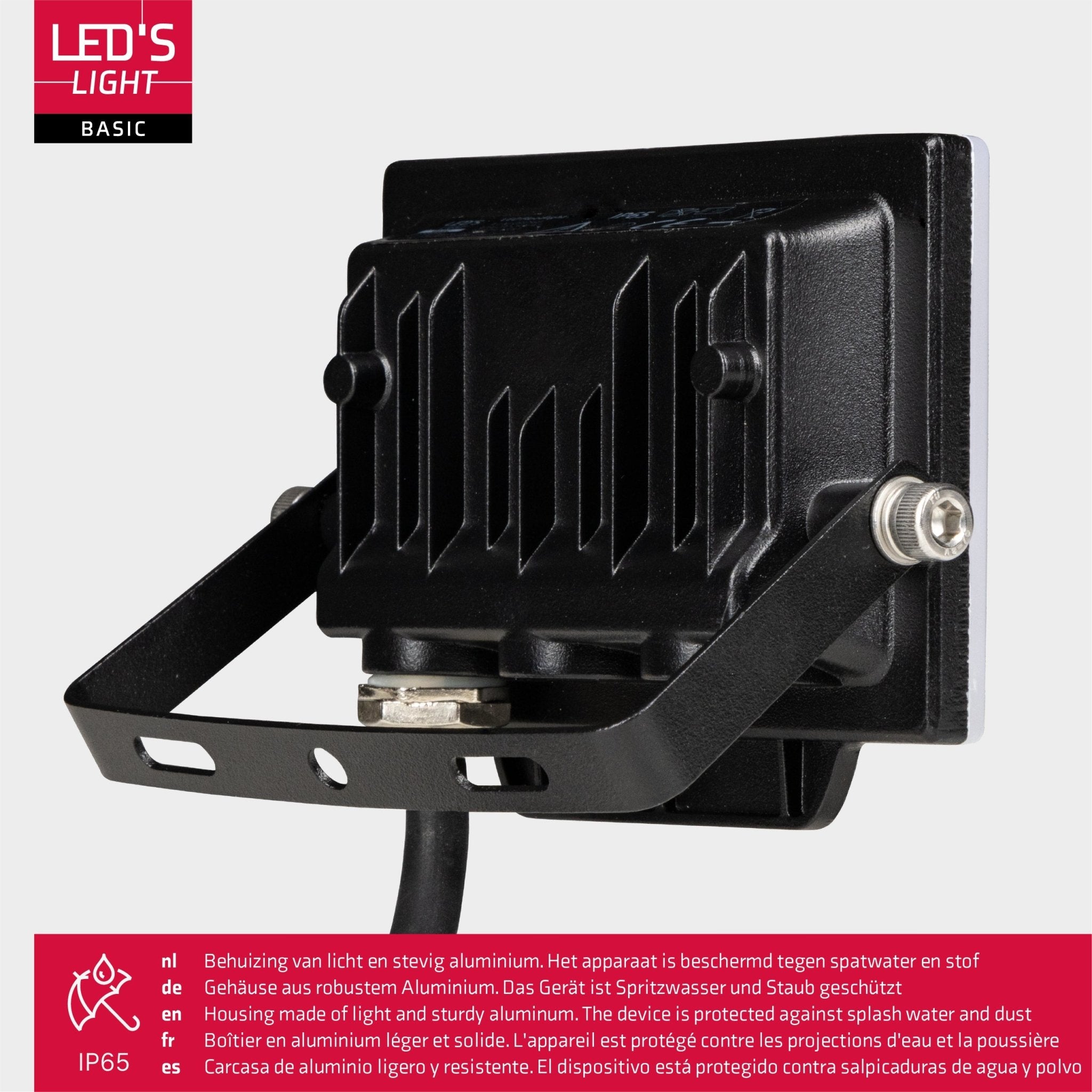 LED's Light Floodlight 900 met beugel - Universeel voor binnen en buiten - 10W Schijnwerpers LED.nl