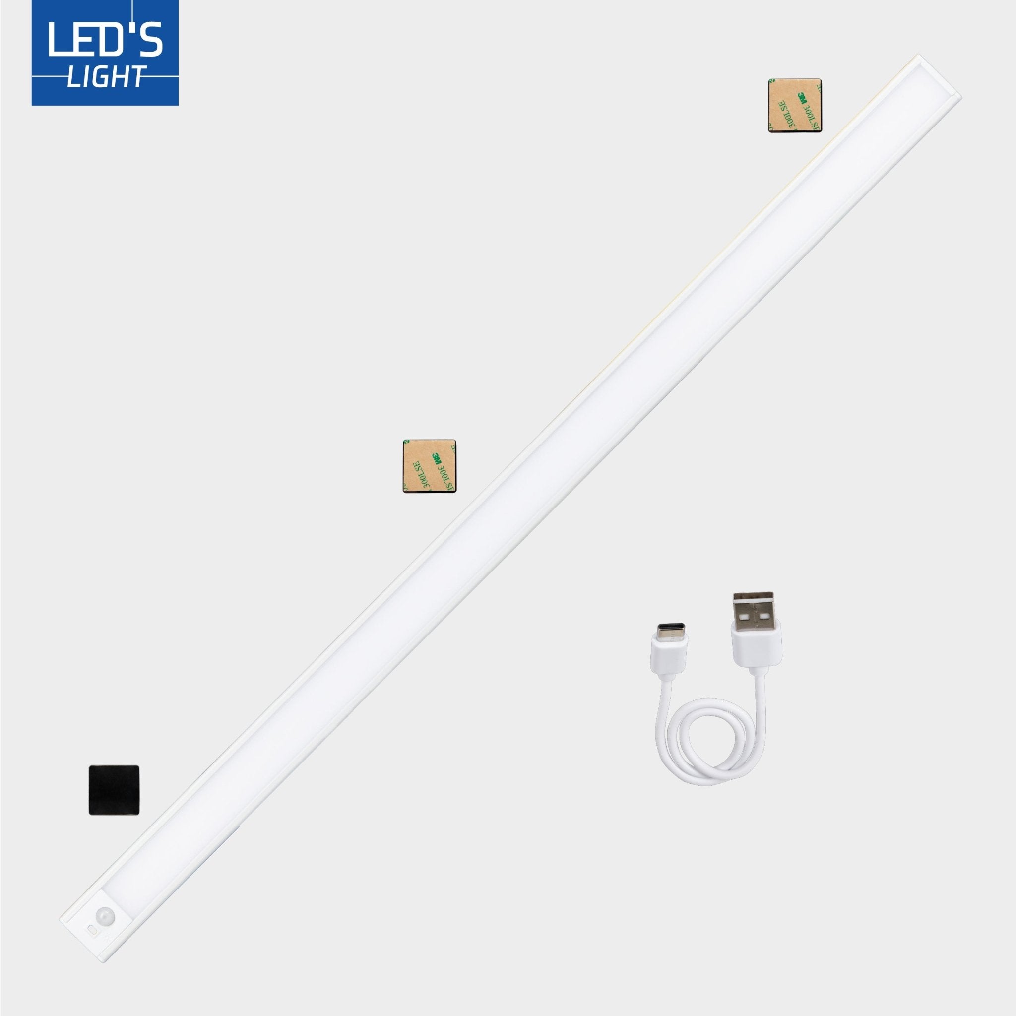 LED's Light Kastverlichting met sensor 80 cm - Oplaadbaar en draadloos - zwaai- en bewegingssensor - wit LED.nl
