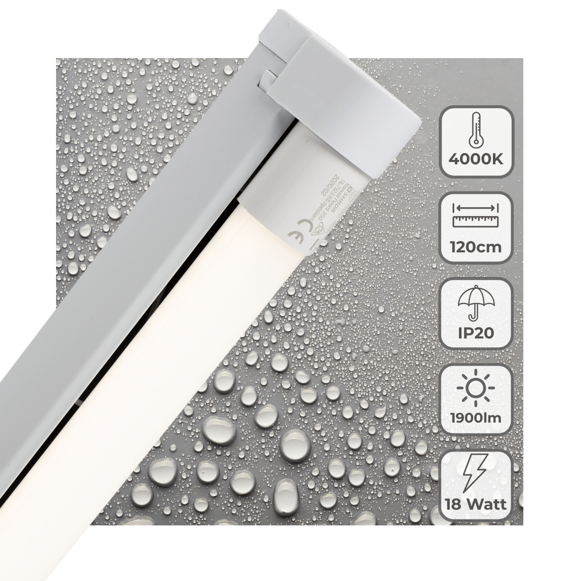 LED's Light LED licht balk 120 cm voor binnen - Armatuur inclusief LED TL buis - 1900 lm - LED.nl