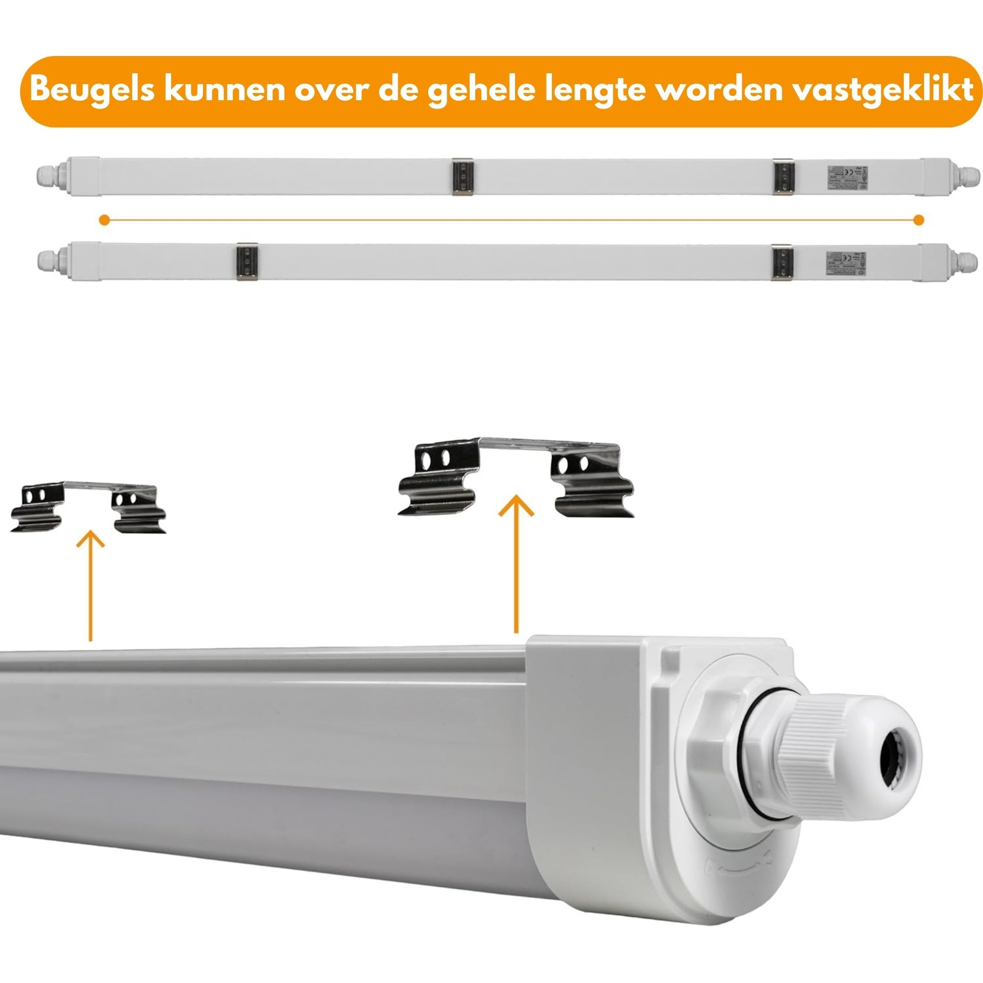 LED's Light LED TL lamp compleet 120 cm - Koppelbaar tot 10 lampen - Waterdicht - IP65 - LED.nl