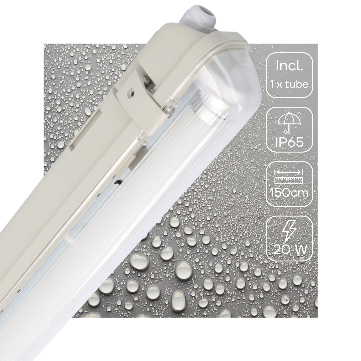 LED's Light LED TL lamp met sensor 150 cm - Bewegingssensor en nachtsensor - Waterdicht - 3100 lm - LED.nl