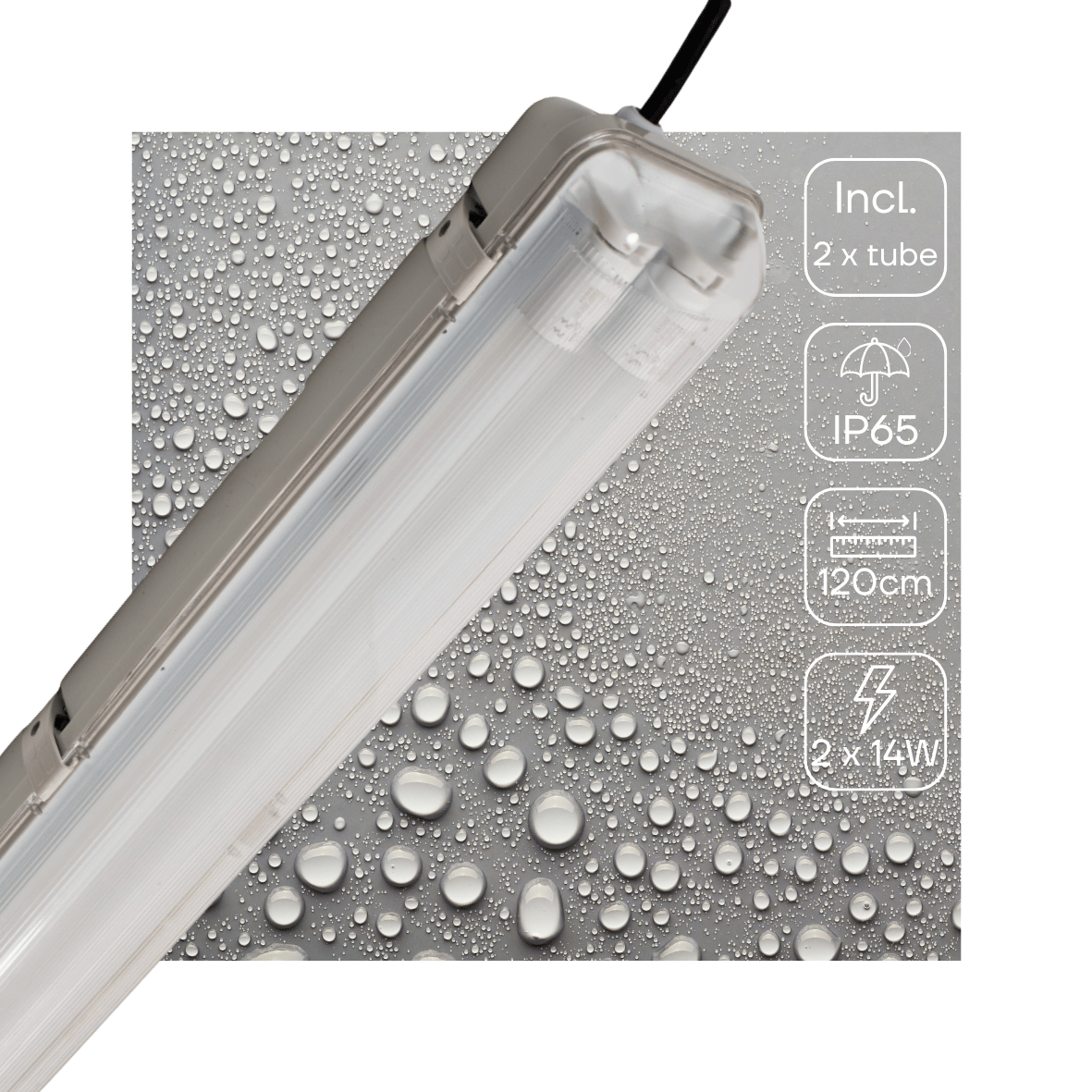 LED's Light LED TL licht balk met sensor 120 cm - Bewegingssensor en nachtsensor - Waterdicht - 4200 lm TL verlichting LED.nl