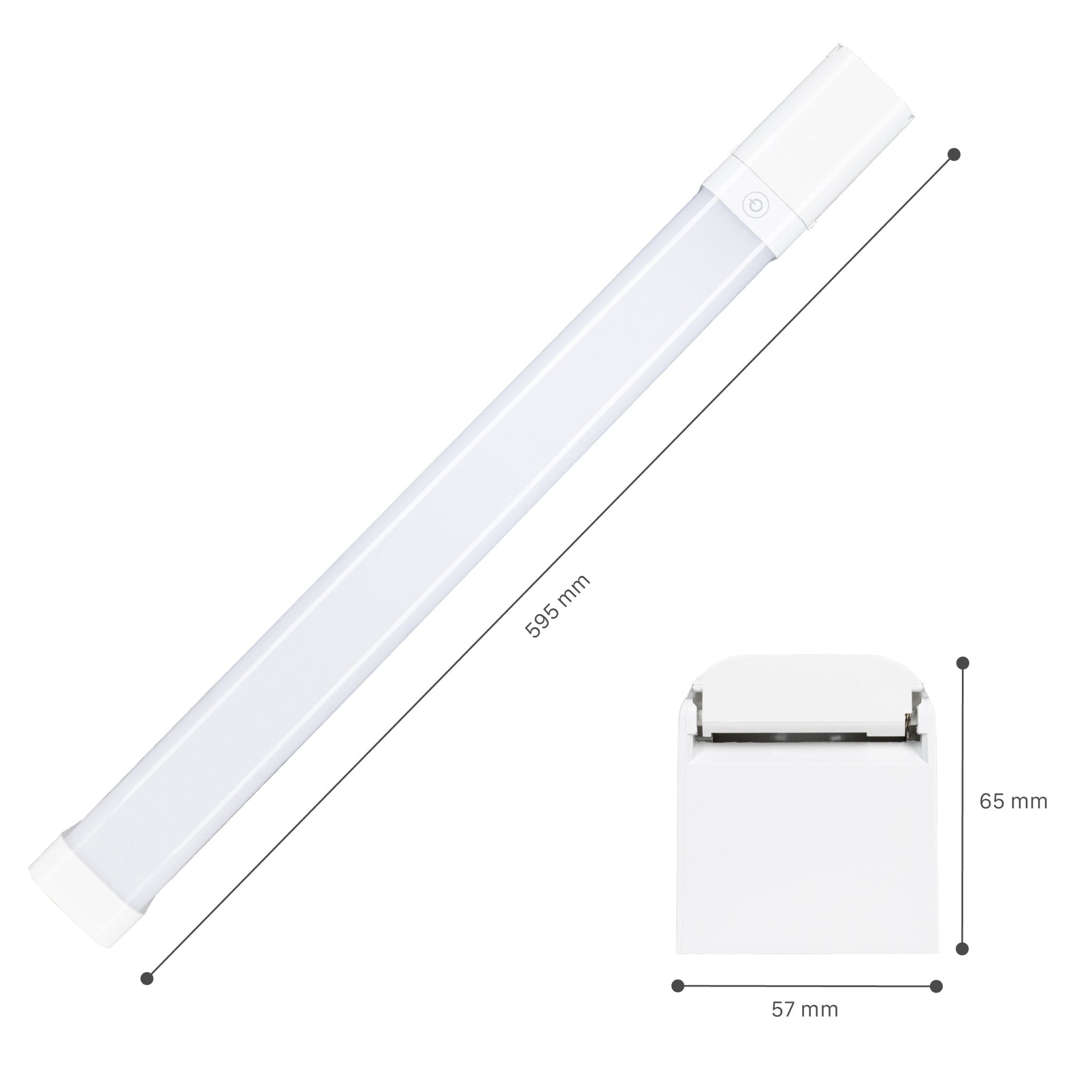 LED's Light Licht balk 60 cm met extra stopcontact - Dimbaar - Geschikt voor badkamer - 1700 lm TL verlichting LED.nl