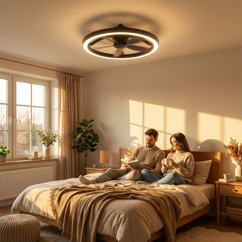 Plafondventilator met Lamp Zwart 27W - Dimbaar & Afstandbediening Plafondventilator met Lamp Zwart 27W - Dimbaar & Afstandbediening