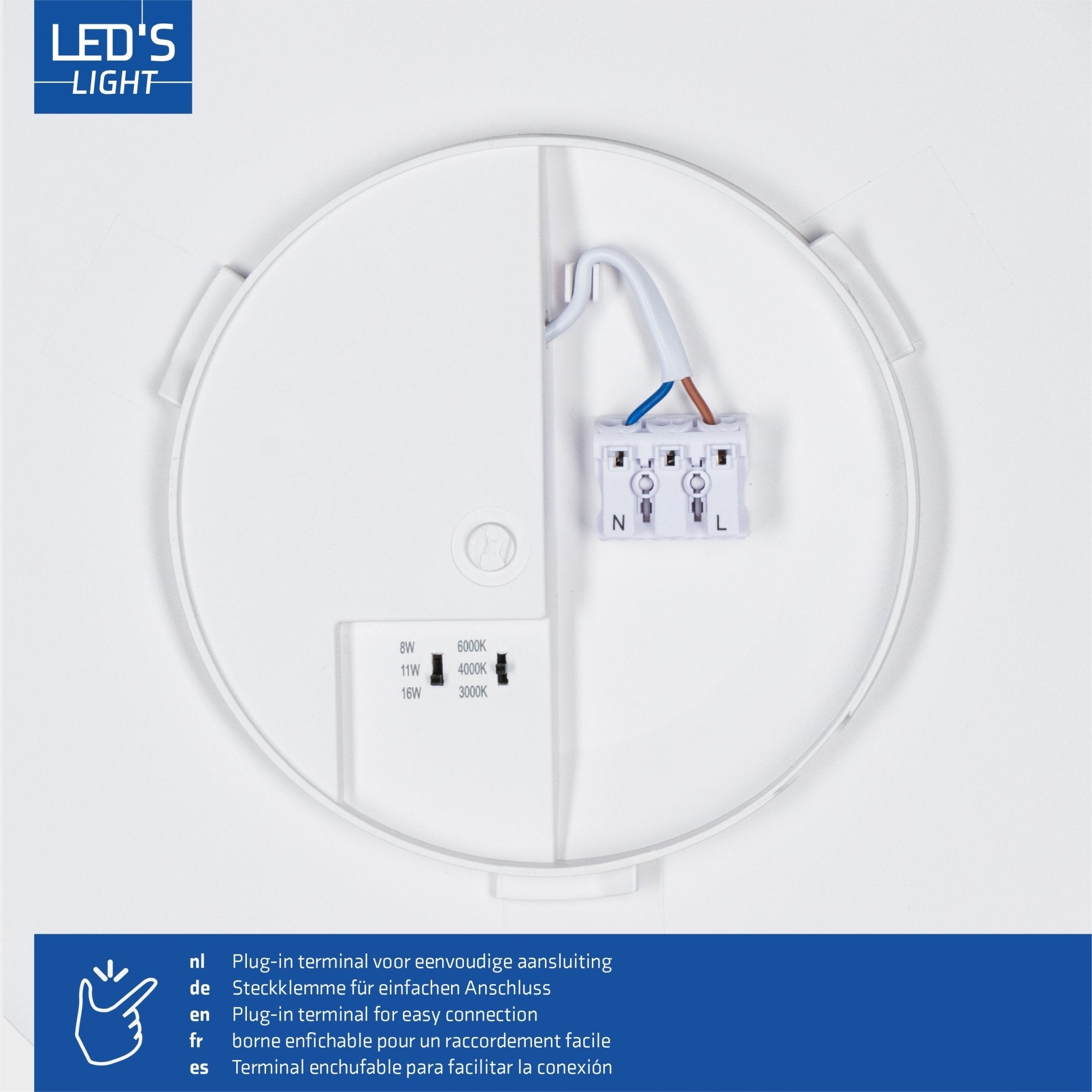 LED's Light Plafondlamp 30 cm - dimbaar in 6 standen - Alle binnenruimtes - IP54 - LED.nl